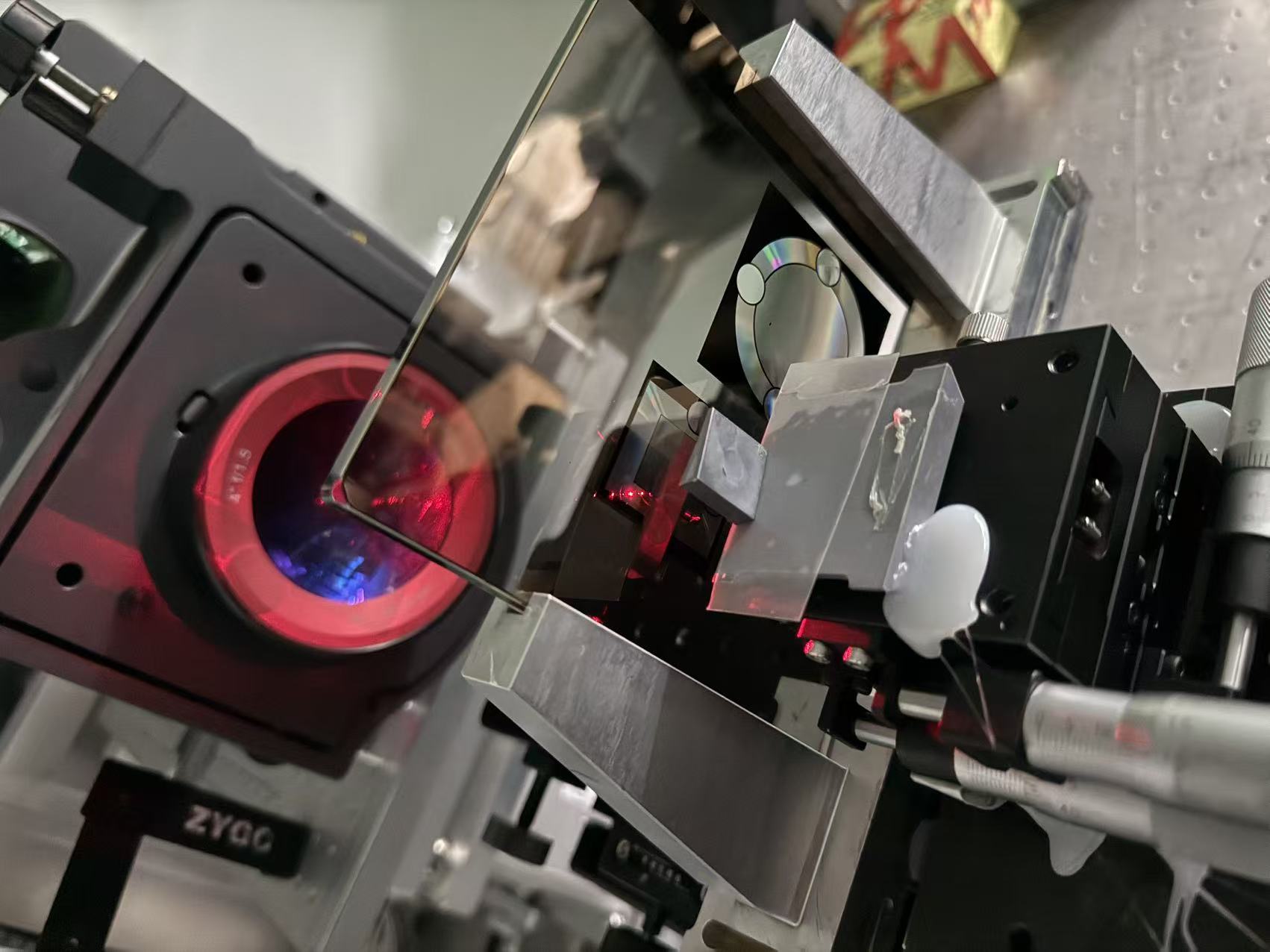 Optical metrology setup for beam alignment and component testing